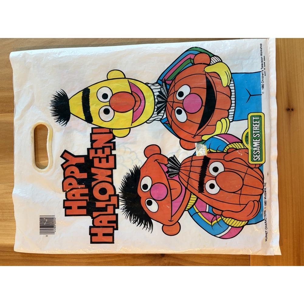 Vintage 80's 90s Halloween Trick Or Treat Bags Sesame Street & McDonald's Ghost - Picture 5 of 9